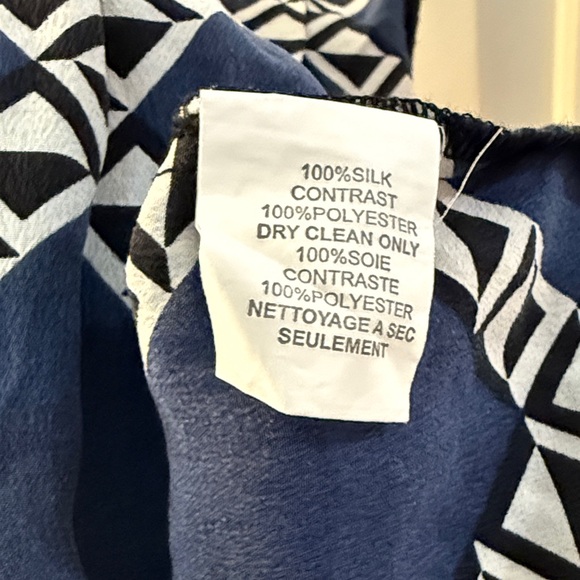 Trina Turk Navy and White Geometric Mini Dress - Picture 11 of 12